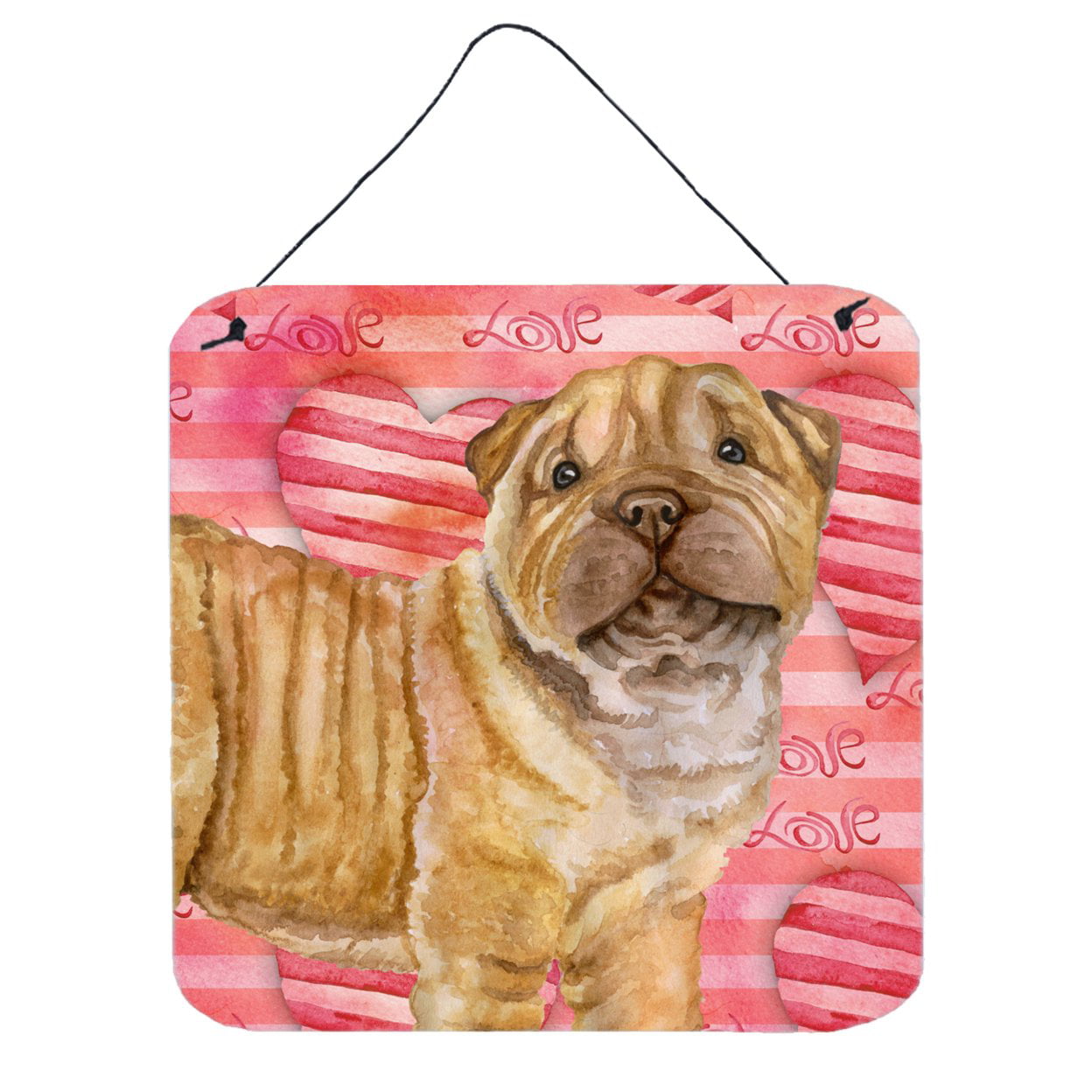 Picture of Carolines Treasures BB9806DS66 Shar Pei Puppy Love Wall or Door Hanging Prints
