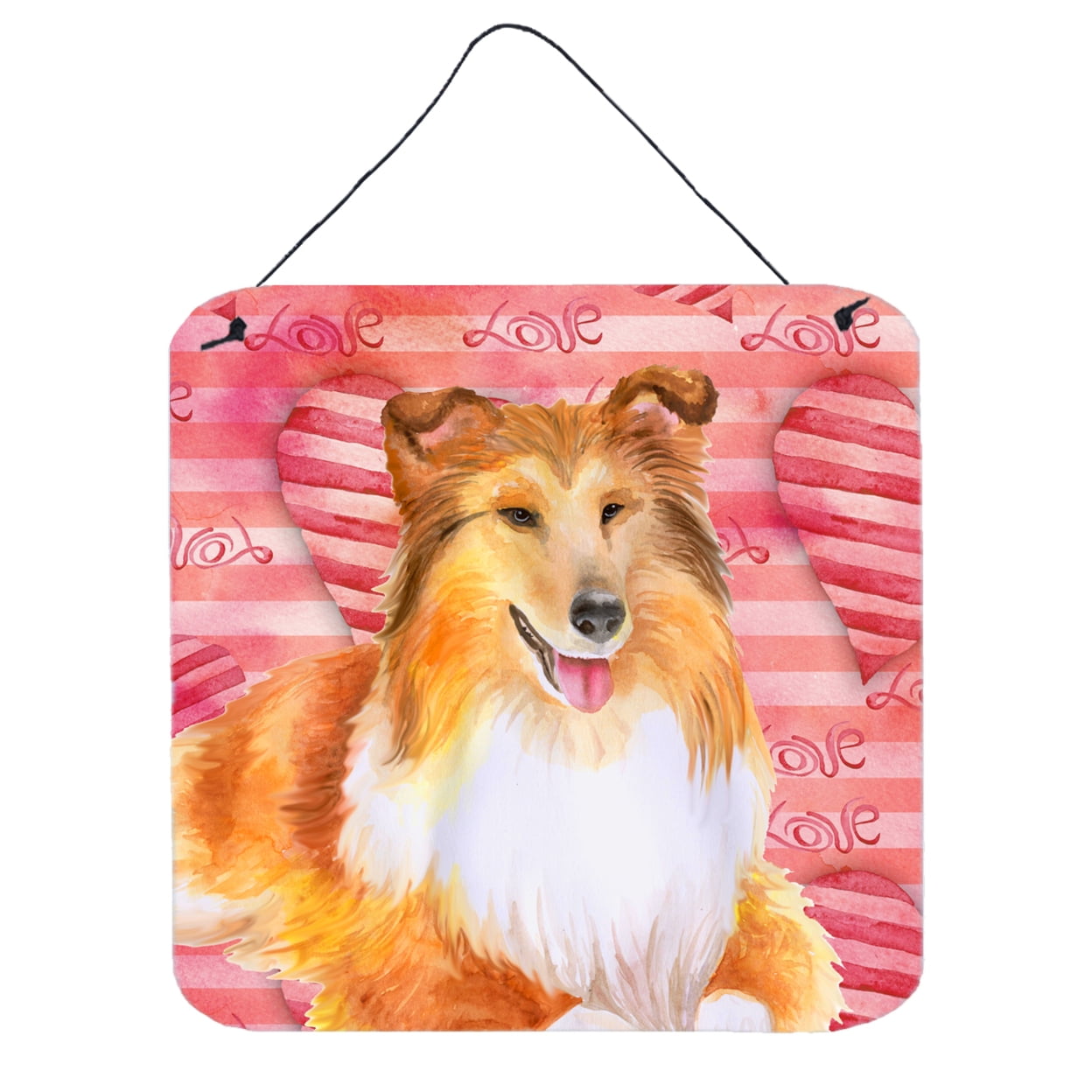 Picture of Carolines Treasures BB9807DS66 Sheltie Love Wall or Door Hanging Prints