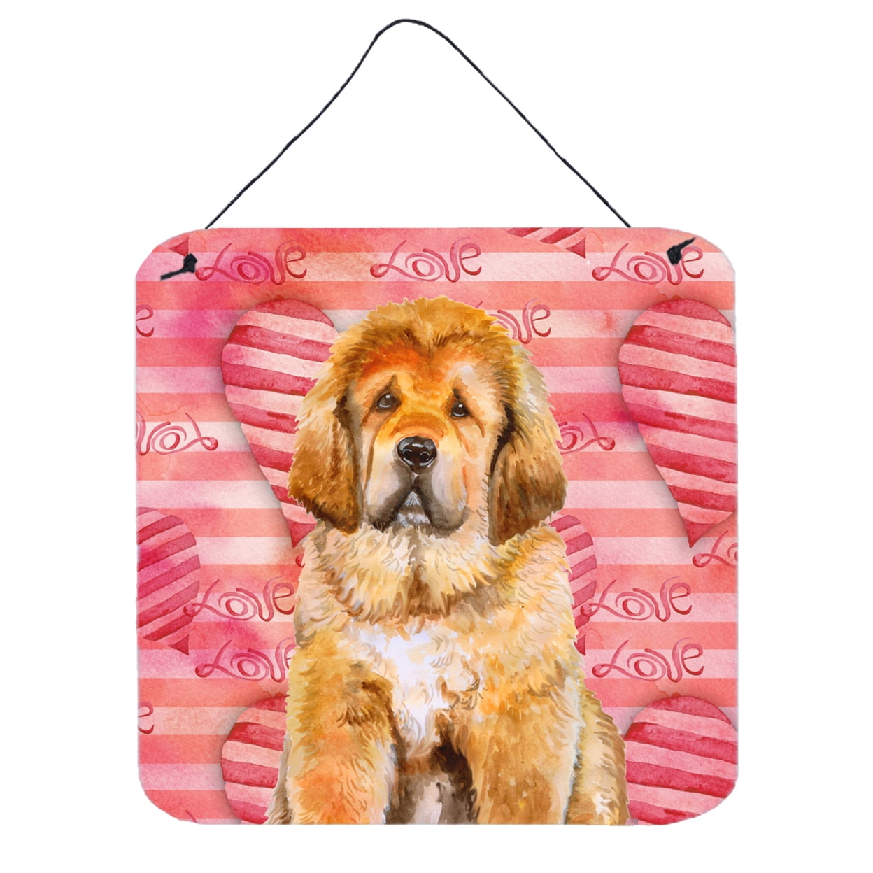 Picture of Carolines Treasures BB9808DS66 Tibetan Mastiff Love Wall or Door Hanging Prints