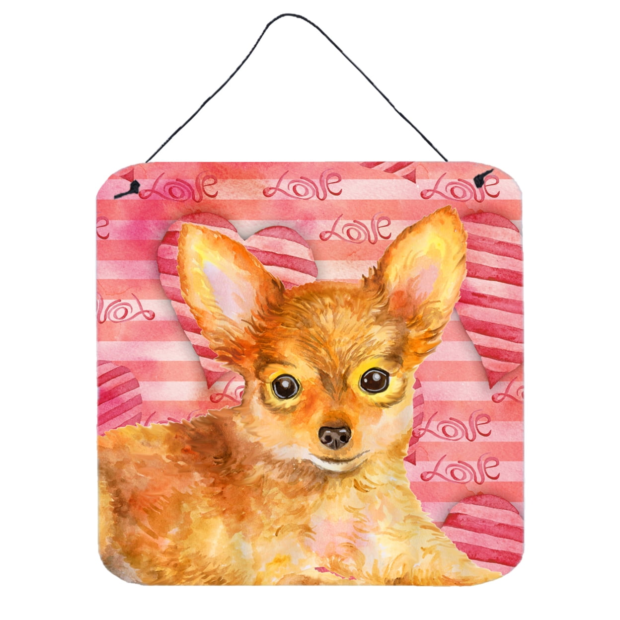 Picture of Carolines Treasures BB9809DS66 Toy Terrier Love Wall or Door Hanging Prints