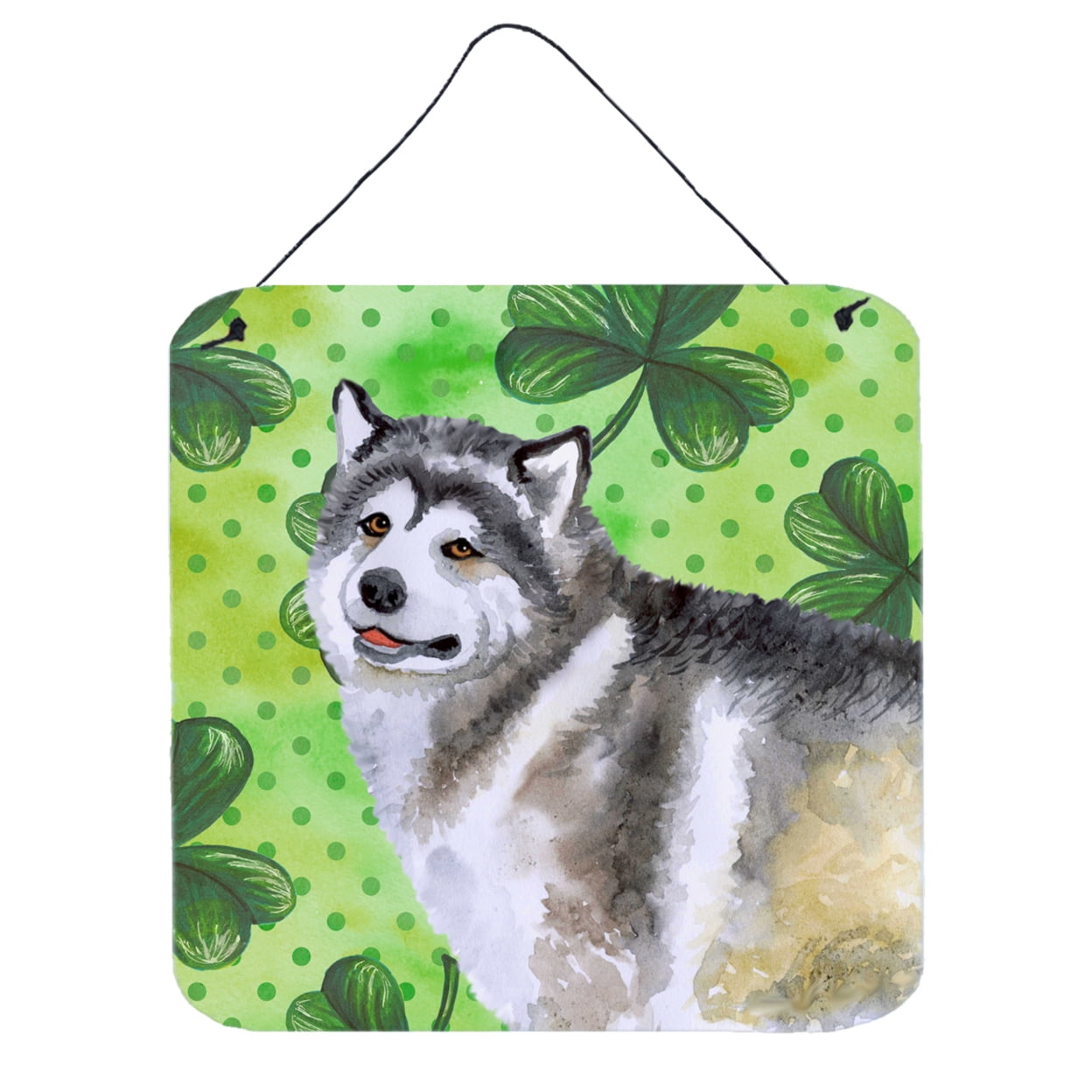 Picture of Carolines Treasures BB9812DS66 Alaskan Malamute St Patricks Wall or Door Hanging Prints
