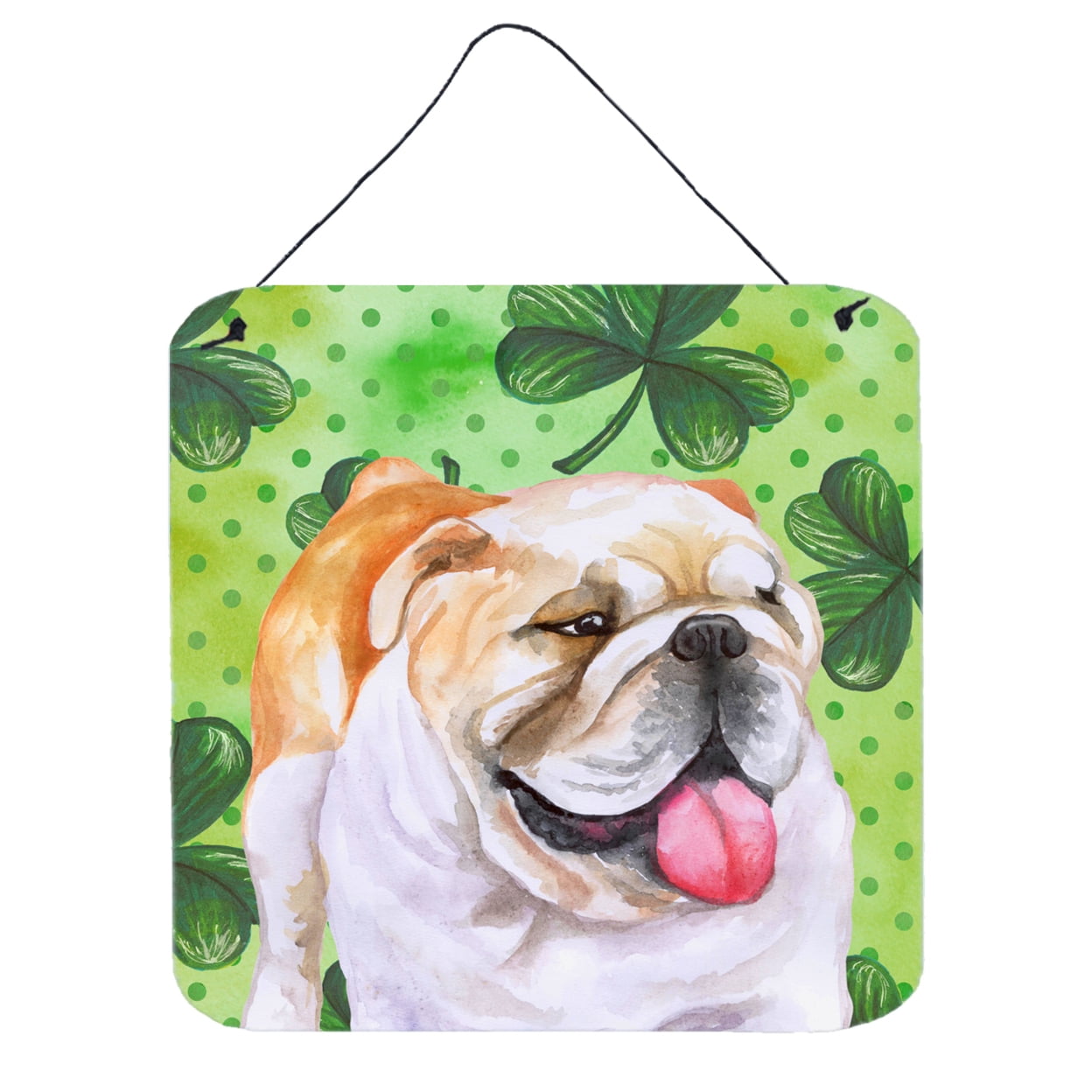 Picture of Carolines Treasures BB9813DS66 English Bulldog St Patricks Wall or Door Hanging Prints