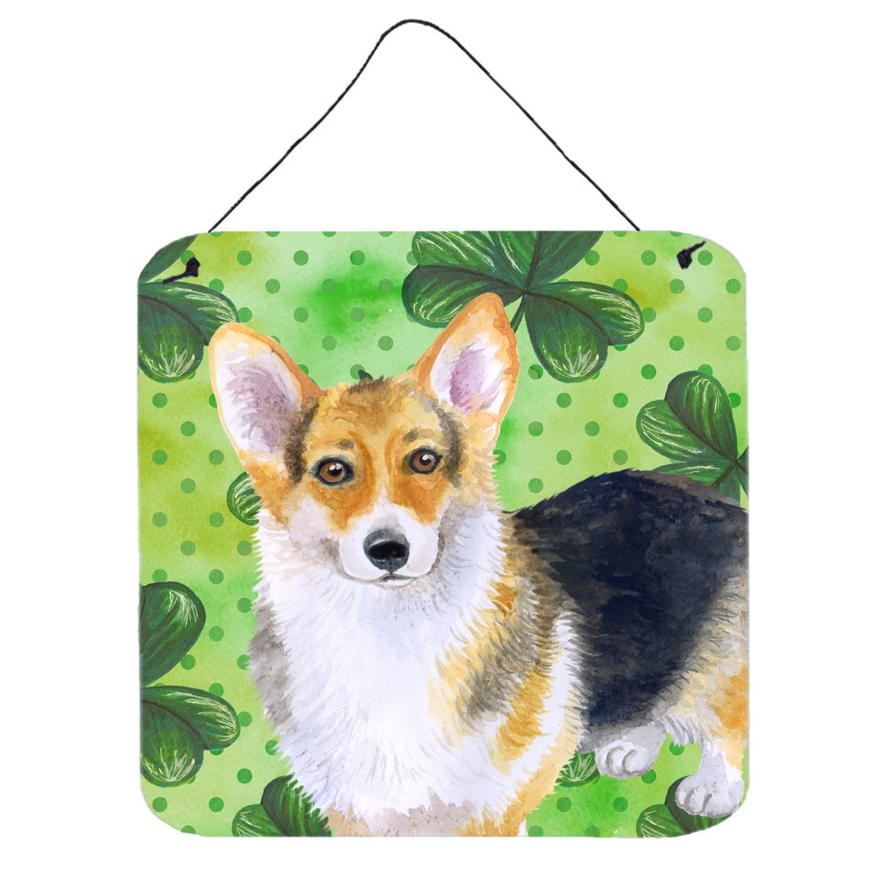 Pembroke Corgi St Patricks Wall or Door Hanging Prints