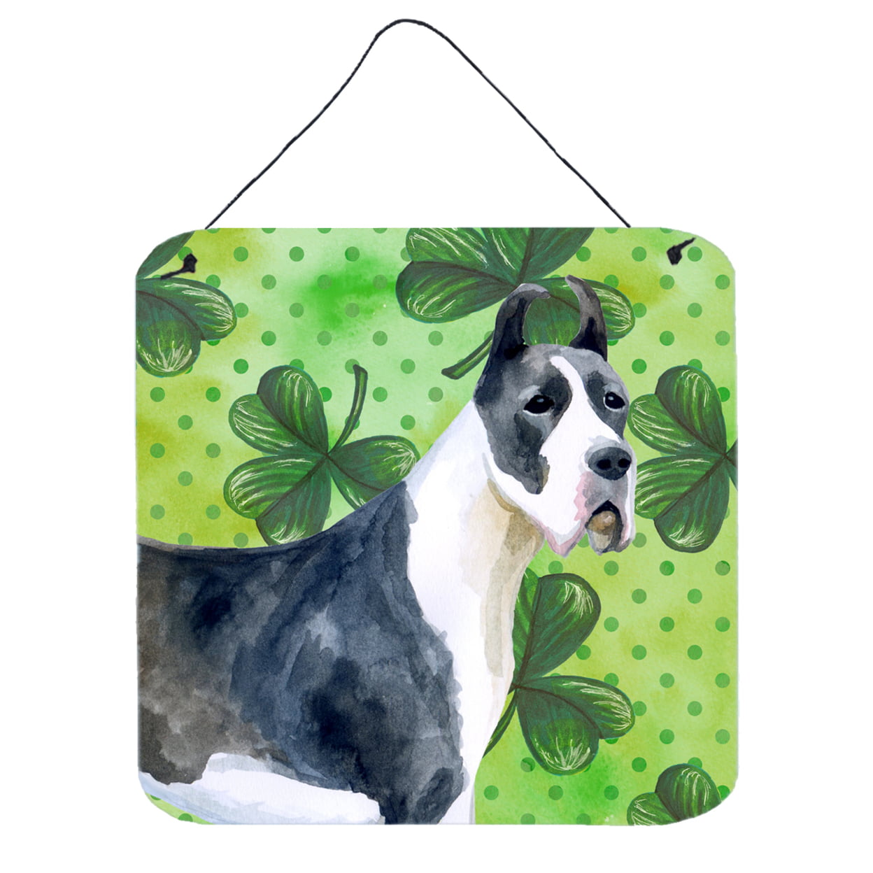 Picture of Carolines Treasures BB9817DS66 Harlequin Great Dane St Patricks Wall or Door Hanging Prints