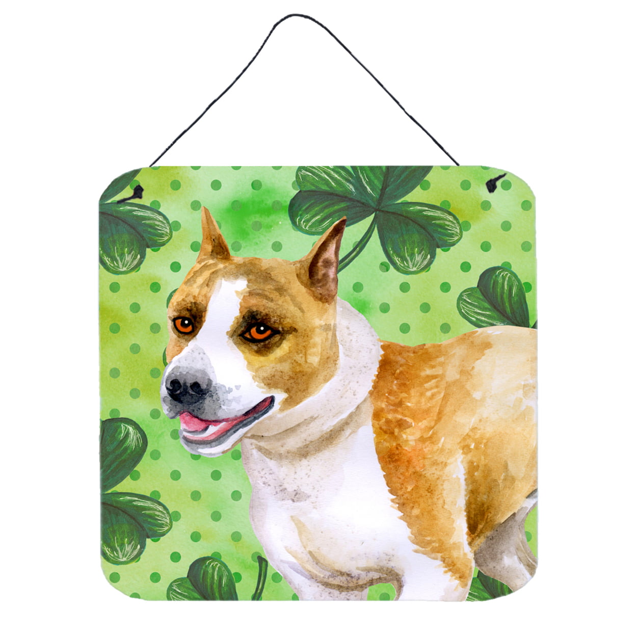 Picture of Carolines Treasures BB9818DS66 American Staffordshire St Patricks Wall or Door Hanging Prints