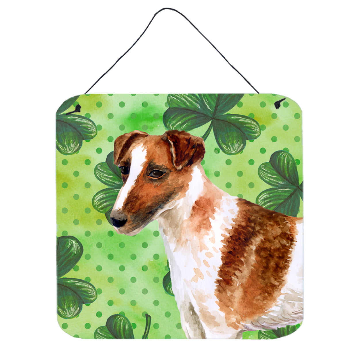 Smooth Fox Terrier St Patricks Wall or Door Hanging Prints