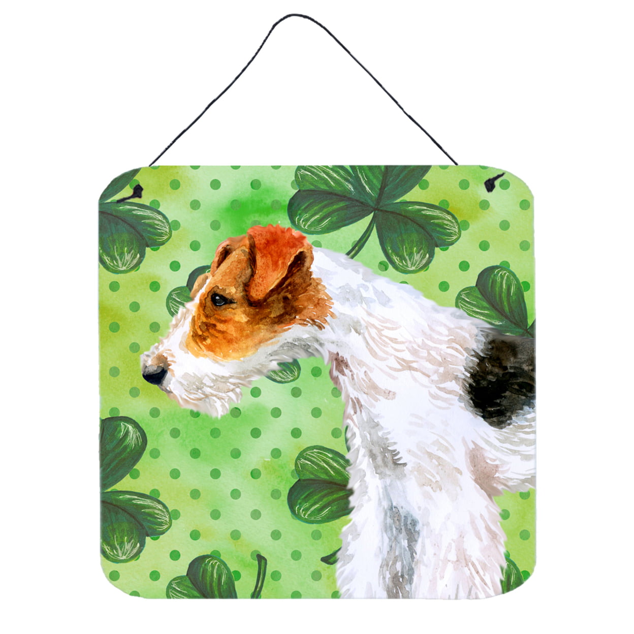 Fox Terrier St Patricks Wall or Door Hanging Prints