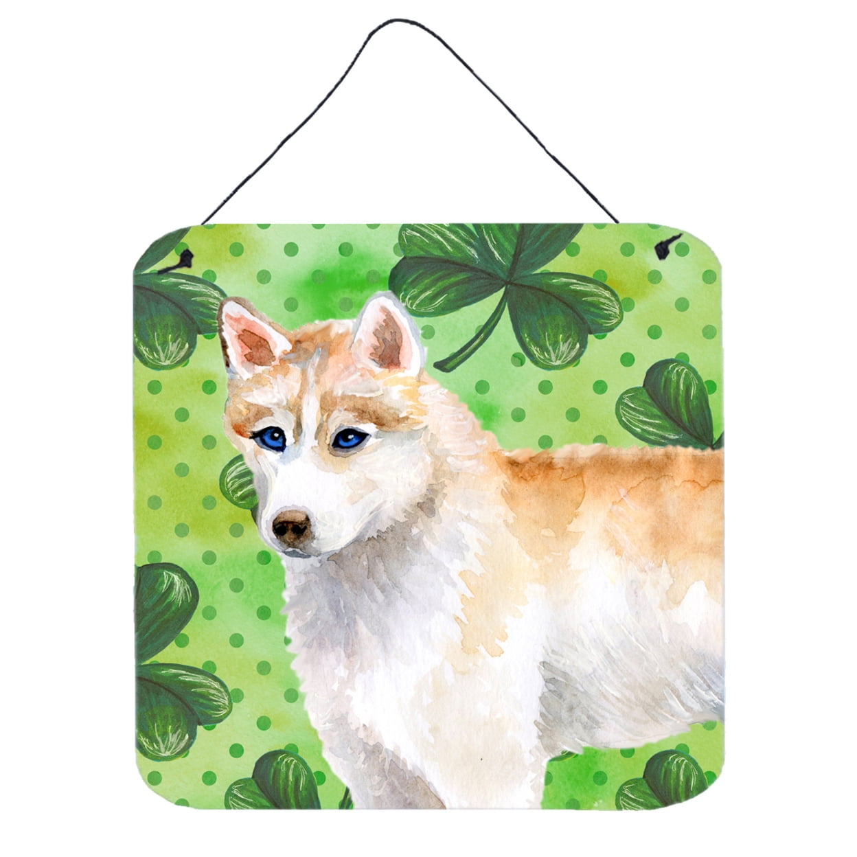 Picture of Carolines Treasures BB9829DS66 Siberian Husky St Patricks Wall or Door Hanging Prints