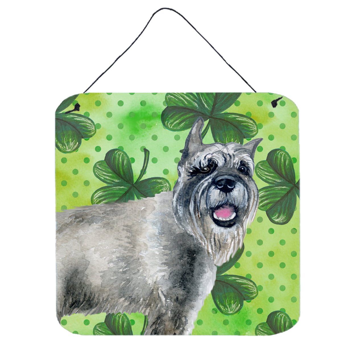 Picture of Carolines Treasures BB9836DS66 Schnauzer St Patricks Wall or Door Hanging Prints