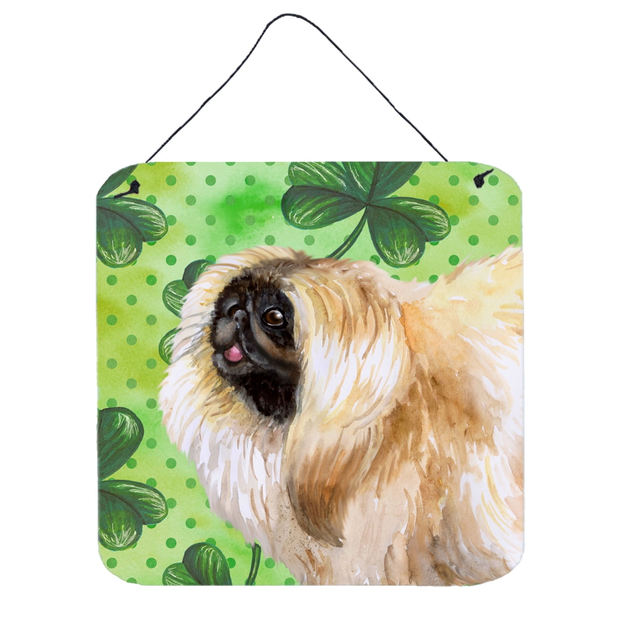Pekingese St Patricks Wall or Door Hanging Prints