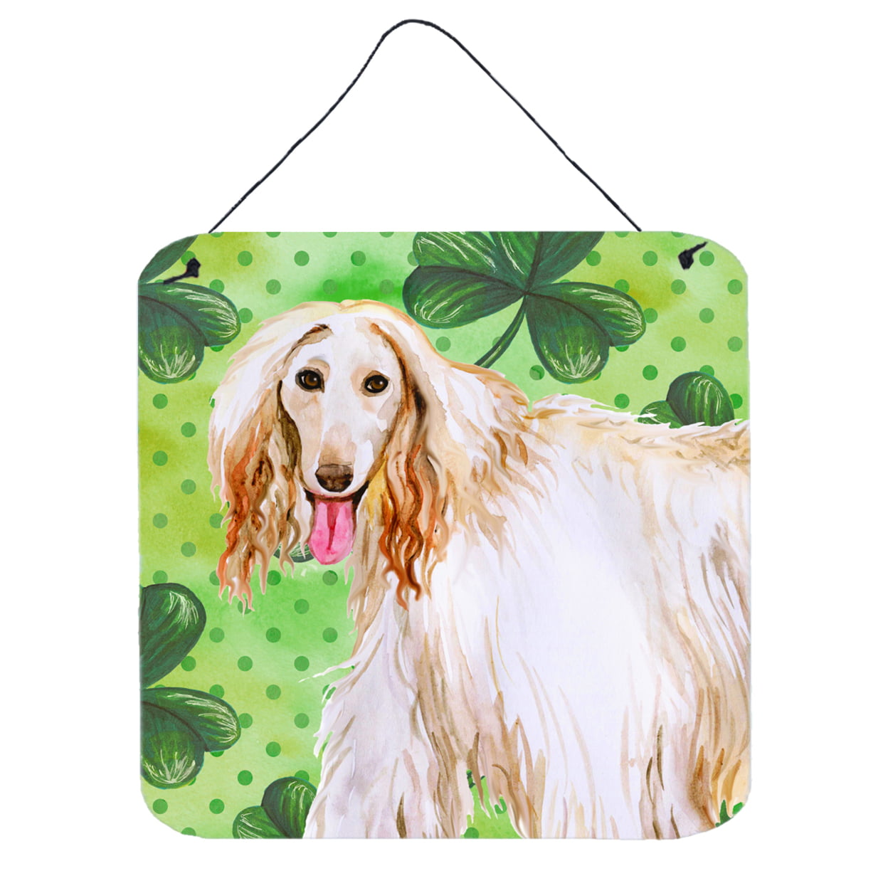 Afghan Hound St Patricks Wall or Door Hanging Prints