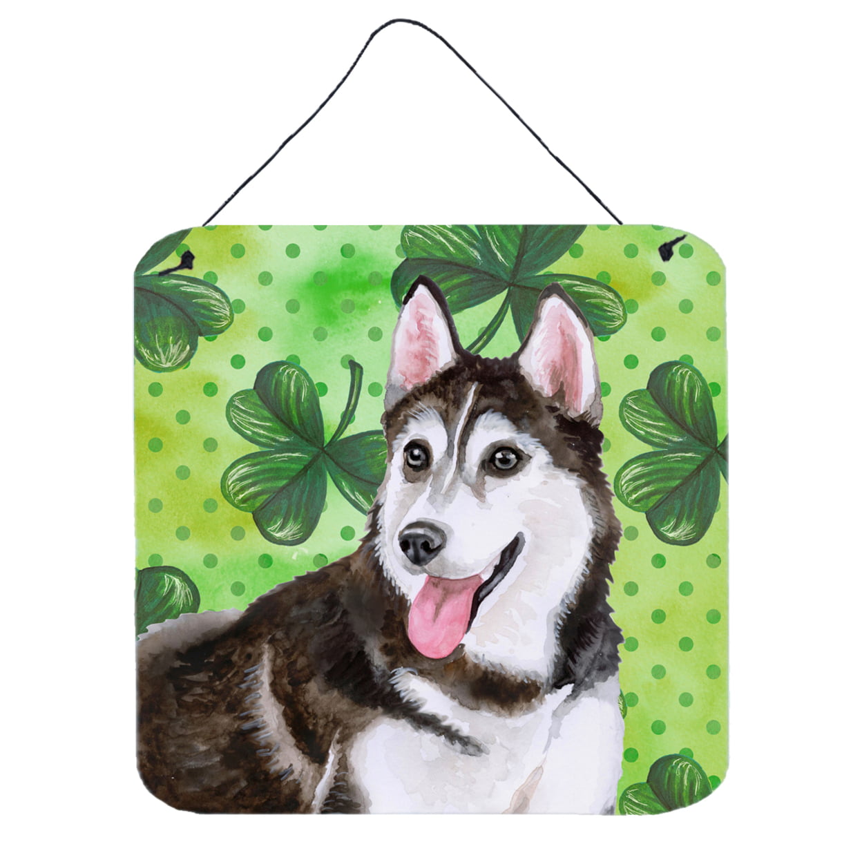 Siberian Husky No 2 St Patricks Wall or Door Hanging Prints