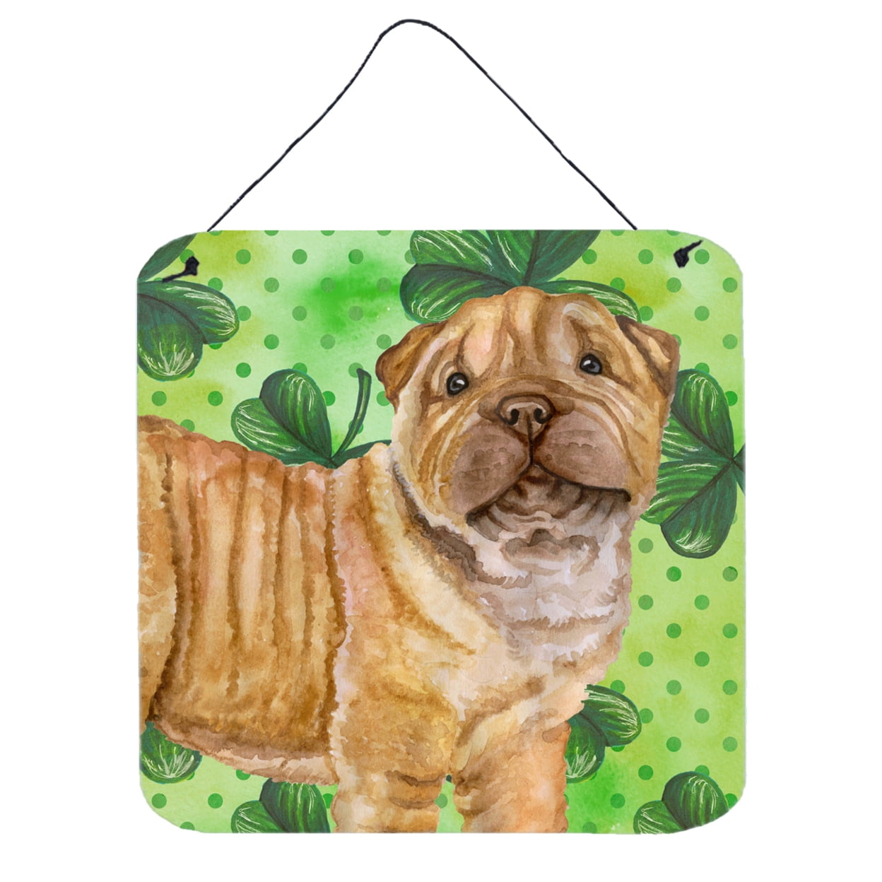 Shar Pei Puppy St Patricks Wall or Door Hanging Prints