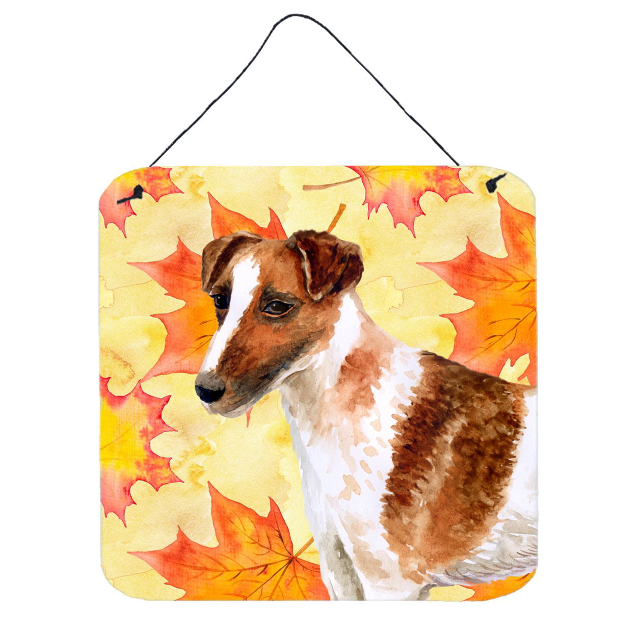 BB9908DS66 Smooth Fox Terrier Fall Wall or Door Hanging Prints