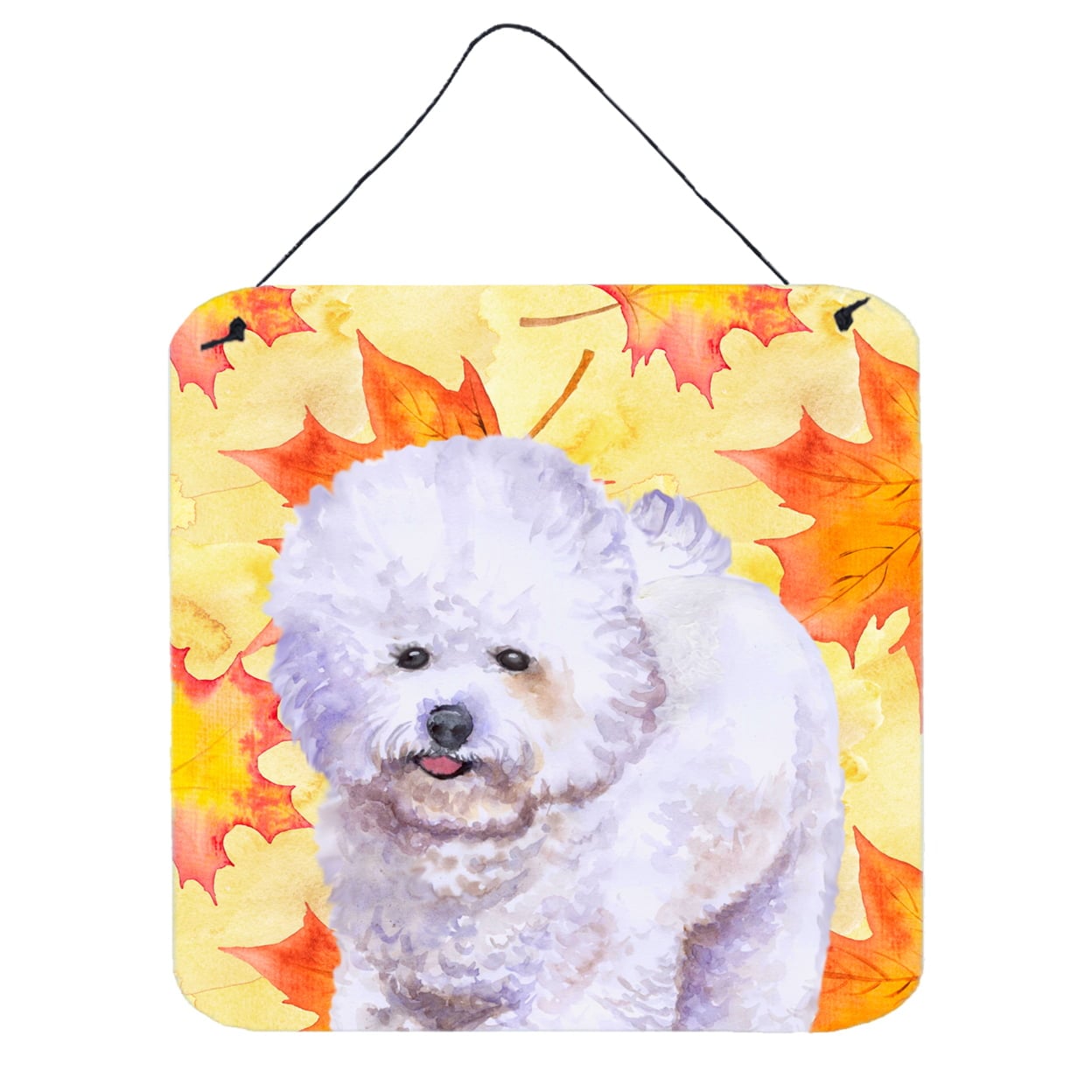 Bichon Frise Fall Wall or Door Hanging Prints