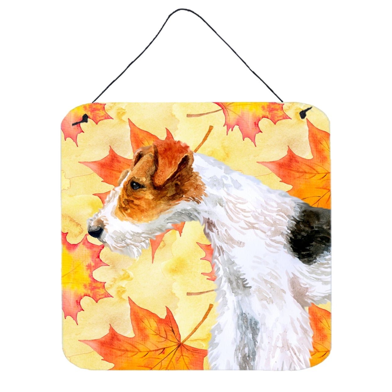 Fox Terrier Fall Wall or Door Hanging Prints