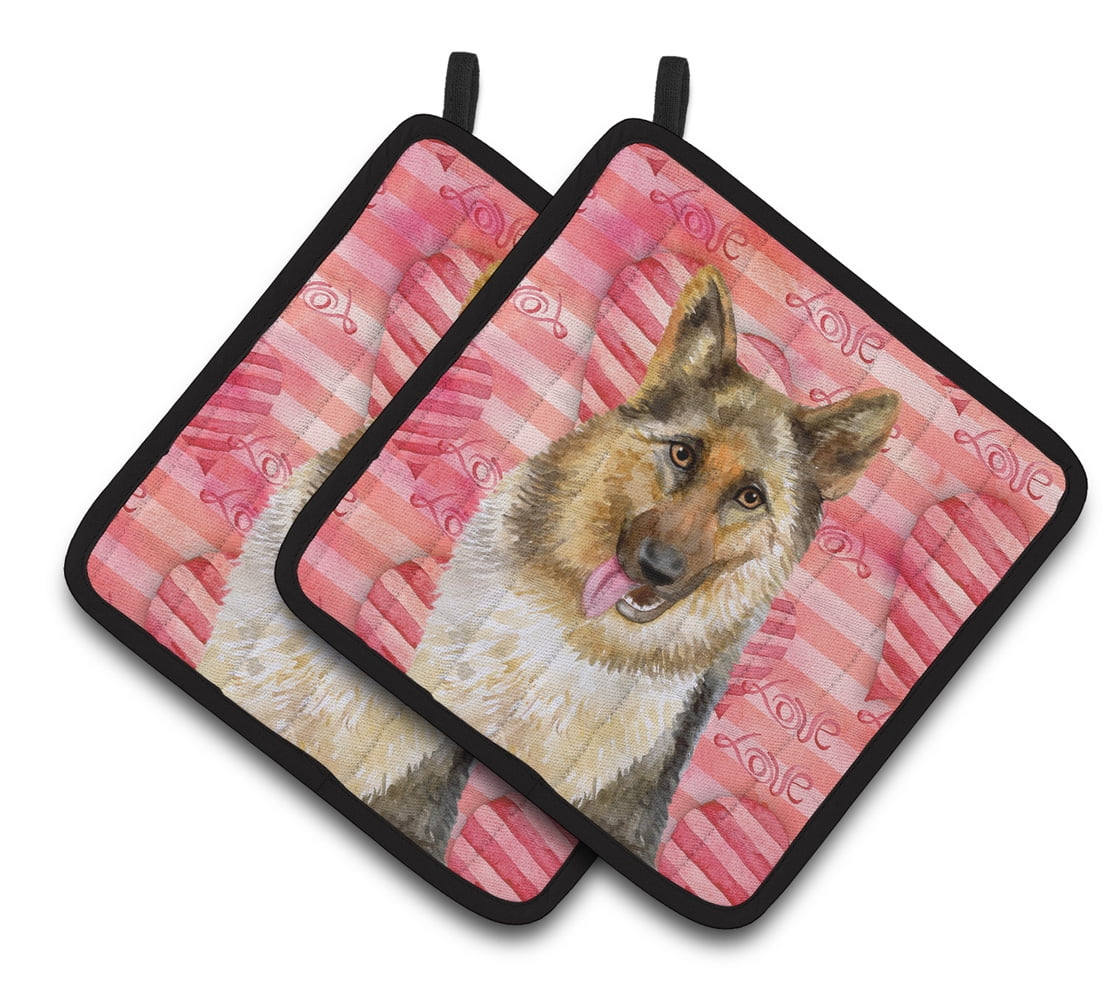 German Shepherd Love Pair of Pot Holders
