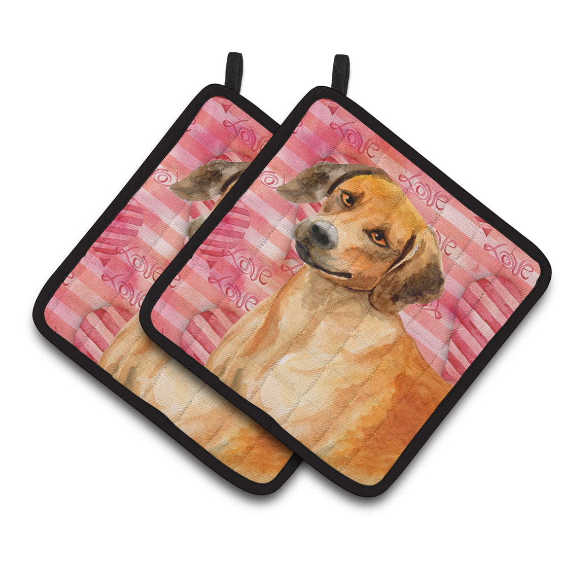 Rhodesian Ridgeback Love Pair of Pot Holders