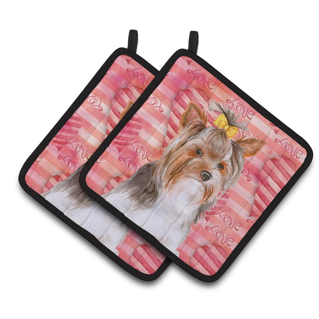 Yorkshire Terrier No 2 Love Pair of Pot Holders