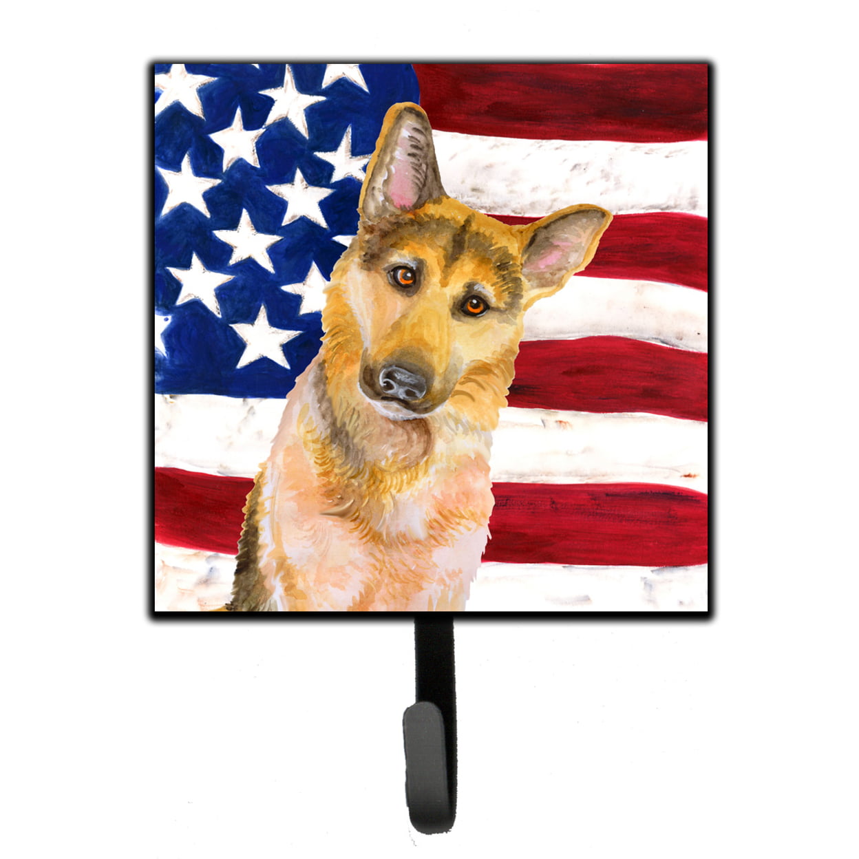 BB9711SH4 German Shepherd No 2 Patriotic Leash or Key Holder