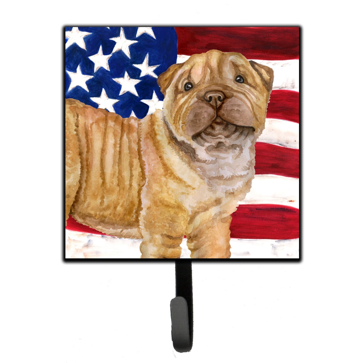 Shar Pei Puppy Patriotic Leash or Key Holder