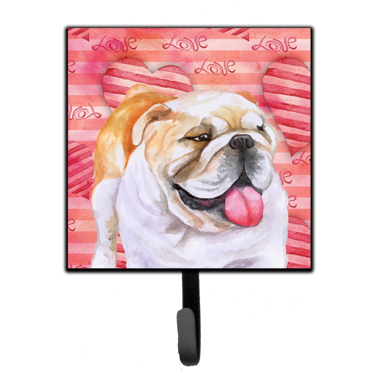 English Bulldog Love Leash or Key Holder