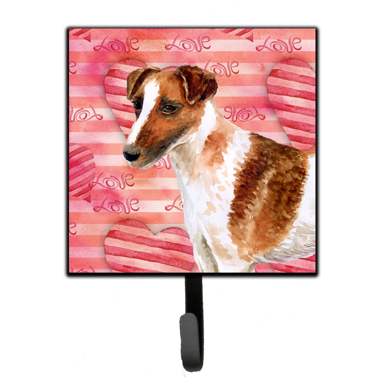 Smooth Fox Terrier Love Leash or Key Holder
