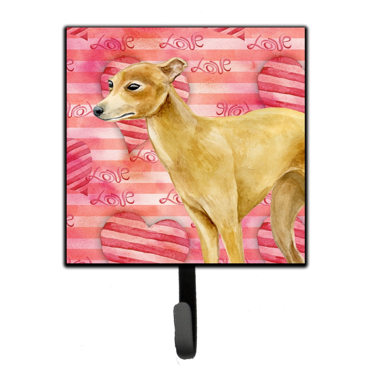 Italian Greyhound Love Leash or Key Holder