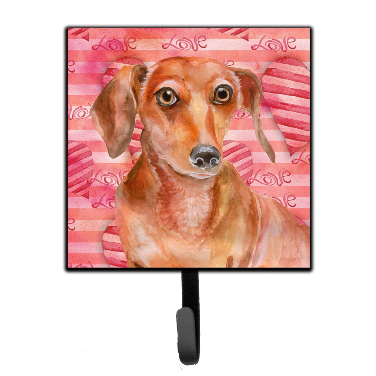 Red Dachshund Love Leash or Key Holder