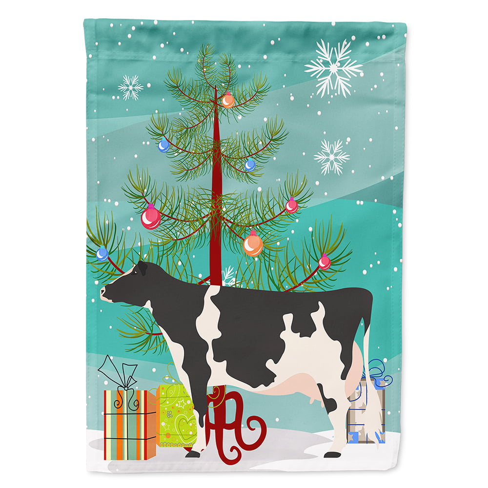 Holstein Cow Christmas Flag - Canvas House Size