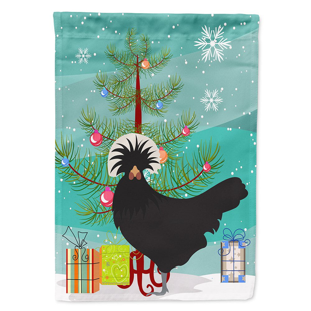 Polish Poland Chicken Christmas Flag - Canvas House Size