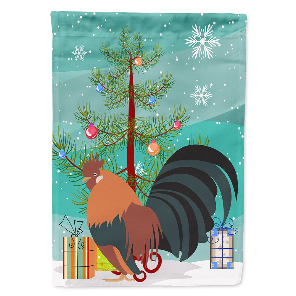 Dutch Bantam Chicken Christmas Flag - Canvas House Size
