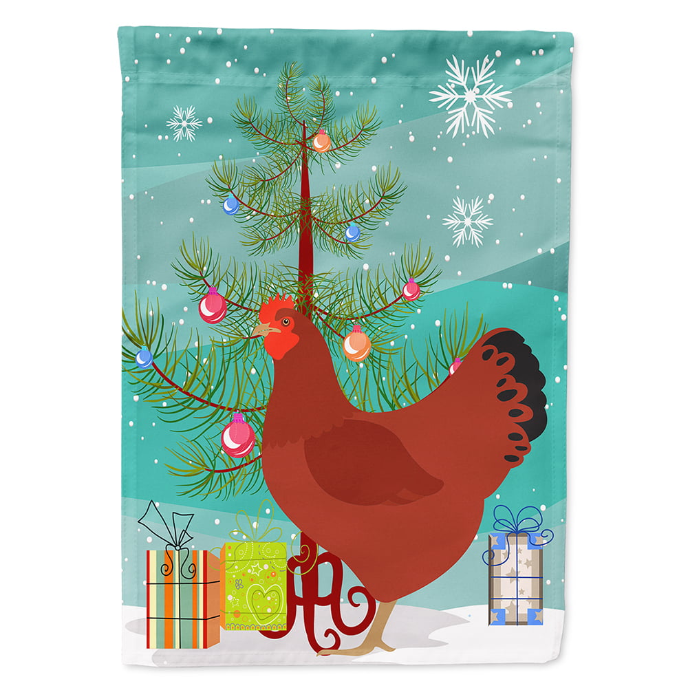 New Hampshire Red Chicken Christmas Flag - Canvas House Size