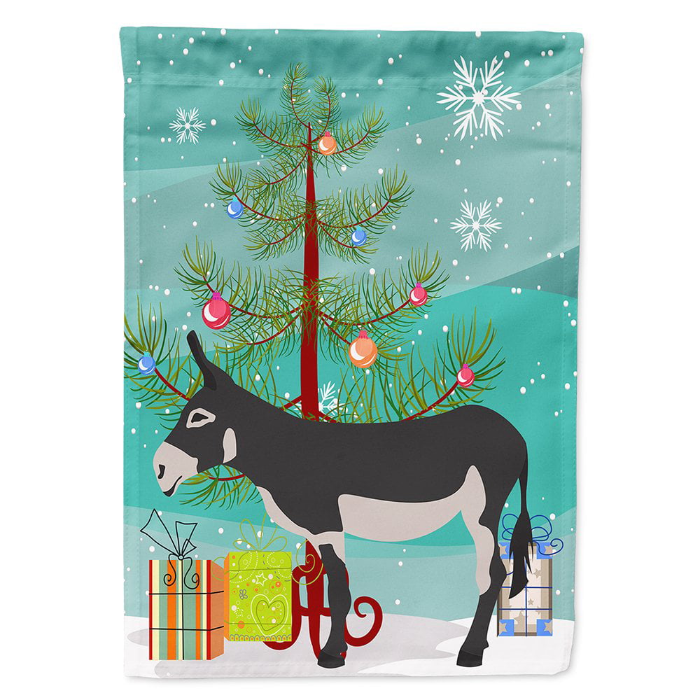 American Mammoth Jack Donkey Christmas Flag - Canvas House Size