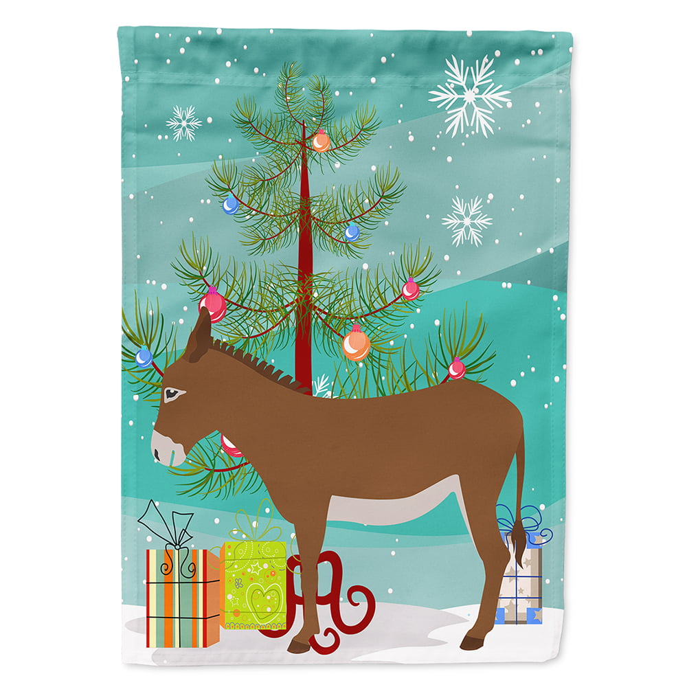 Cotentin Donkey Christmas Flag - Canvas House Size