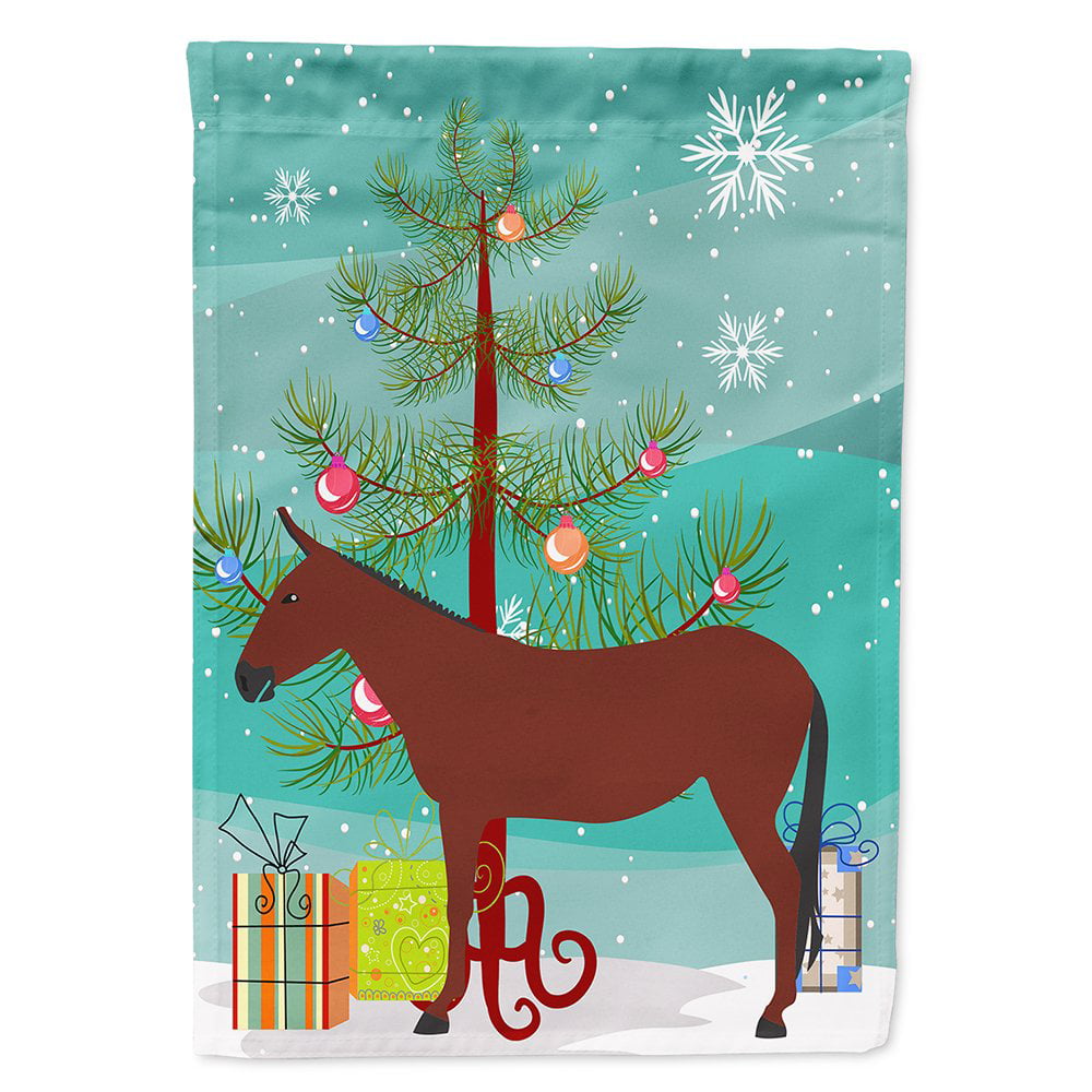 Hinny Horse Donkey Christmas Flag - Canvas House Size