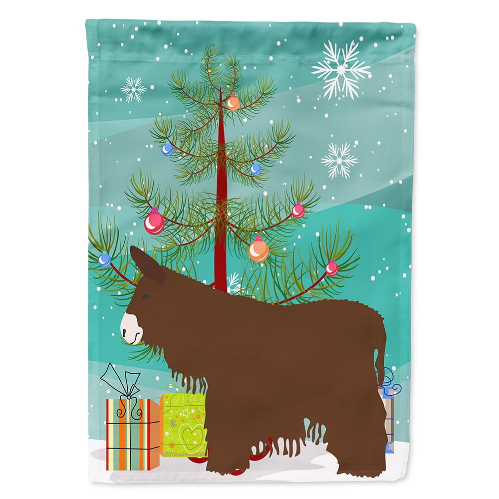 Poitou Poiteuin Donkey Christmas Flag - Canvas House Size