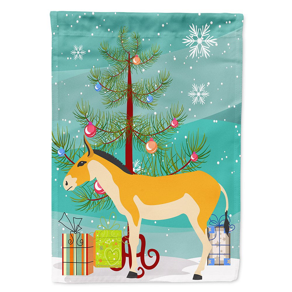 Turkmenian Kulan Donkey Christmas Flag - Canvas House Size