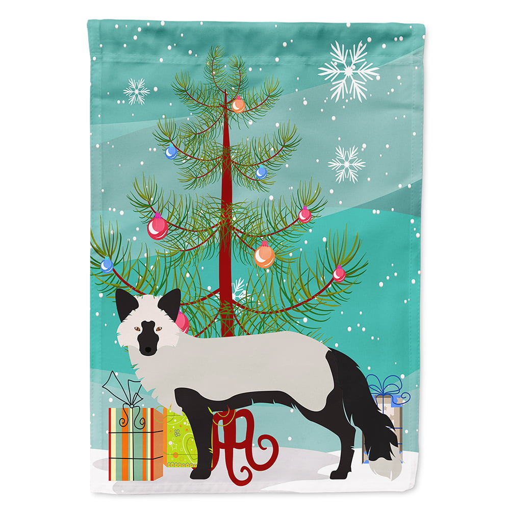 Silver Fox Christmas Flag - Canvas House Size