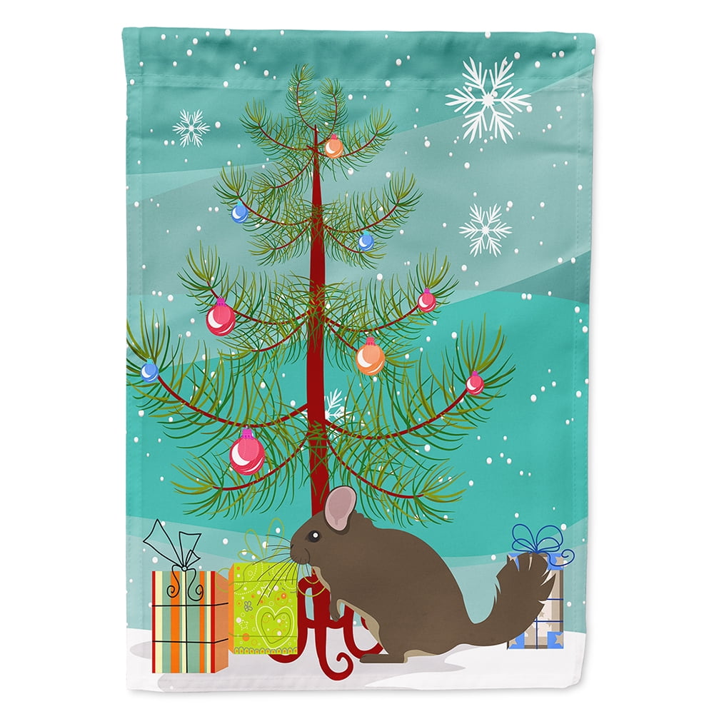 Chinchilla Christmas Flag - Canvas House Size