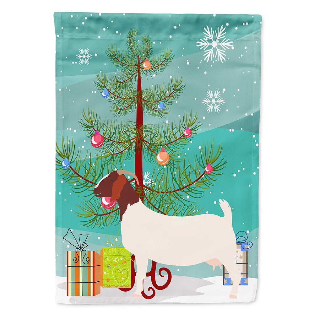 Boer Goat Christmas Flag - Canvas House Size