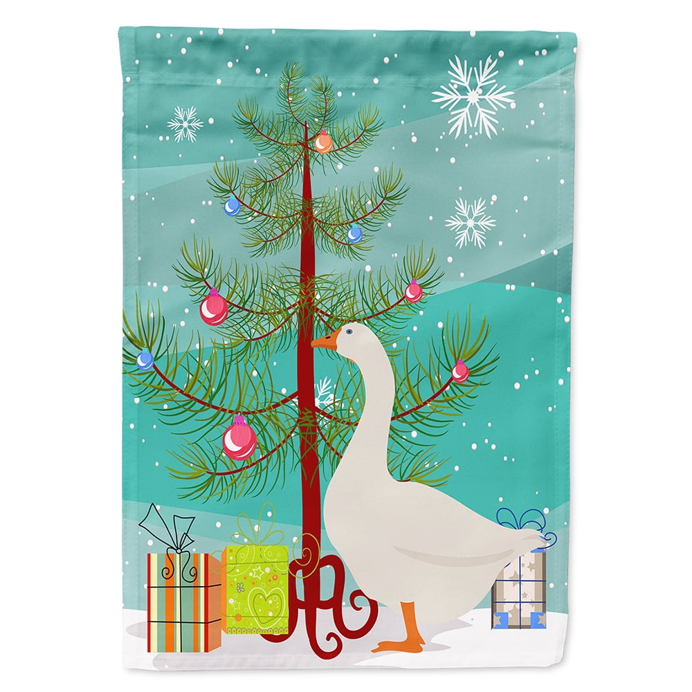 Embden Goose Christmas Flag - Canvas House Size