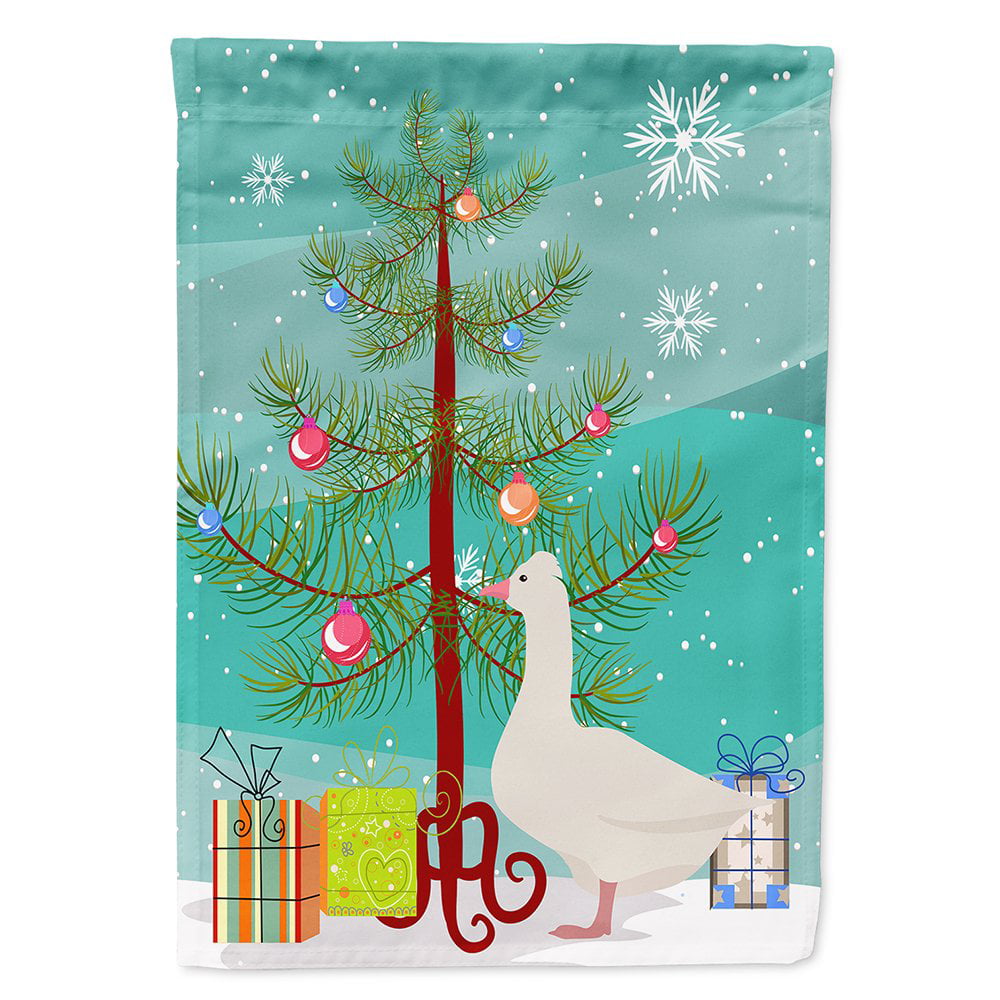 Roman Goose Christmas Flag - Canvas House Size