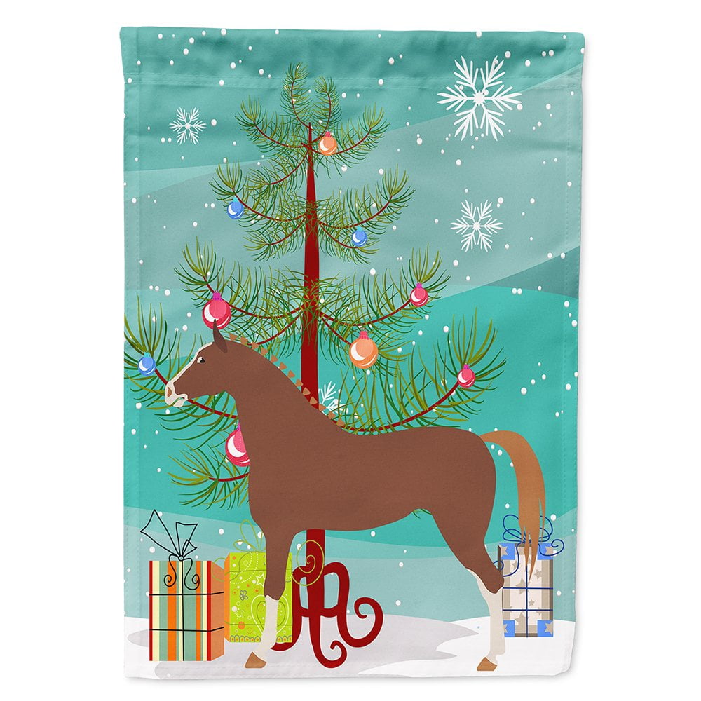 Hannoverian Horse Christmas Flag - Canvas House Size