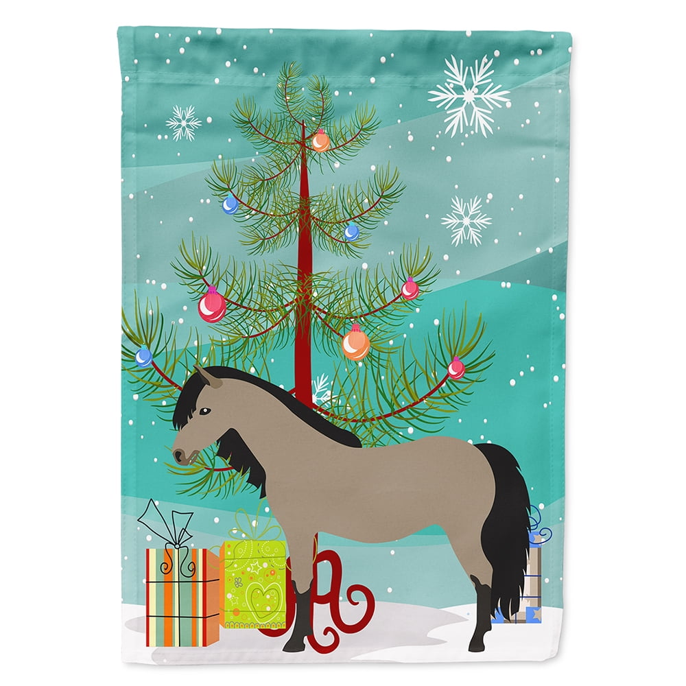 Welsh Pony Horse Christmas Flag - Canvas House Size