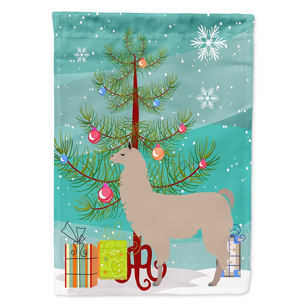 Llama Christmas Flag - Canvas House Size