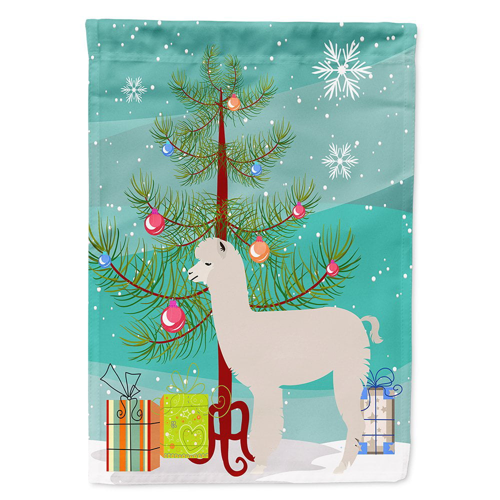 Alpaca Christmas Flag - Canvas House Size