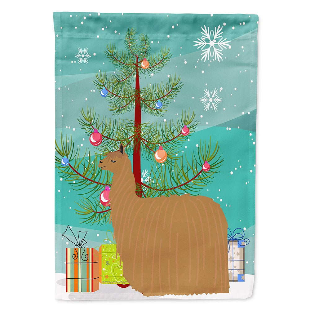 Alpaca Suri Christmas Flag - Canvas House Size