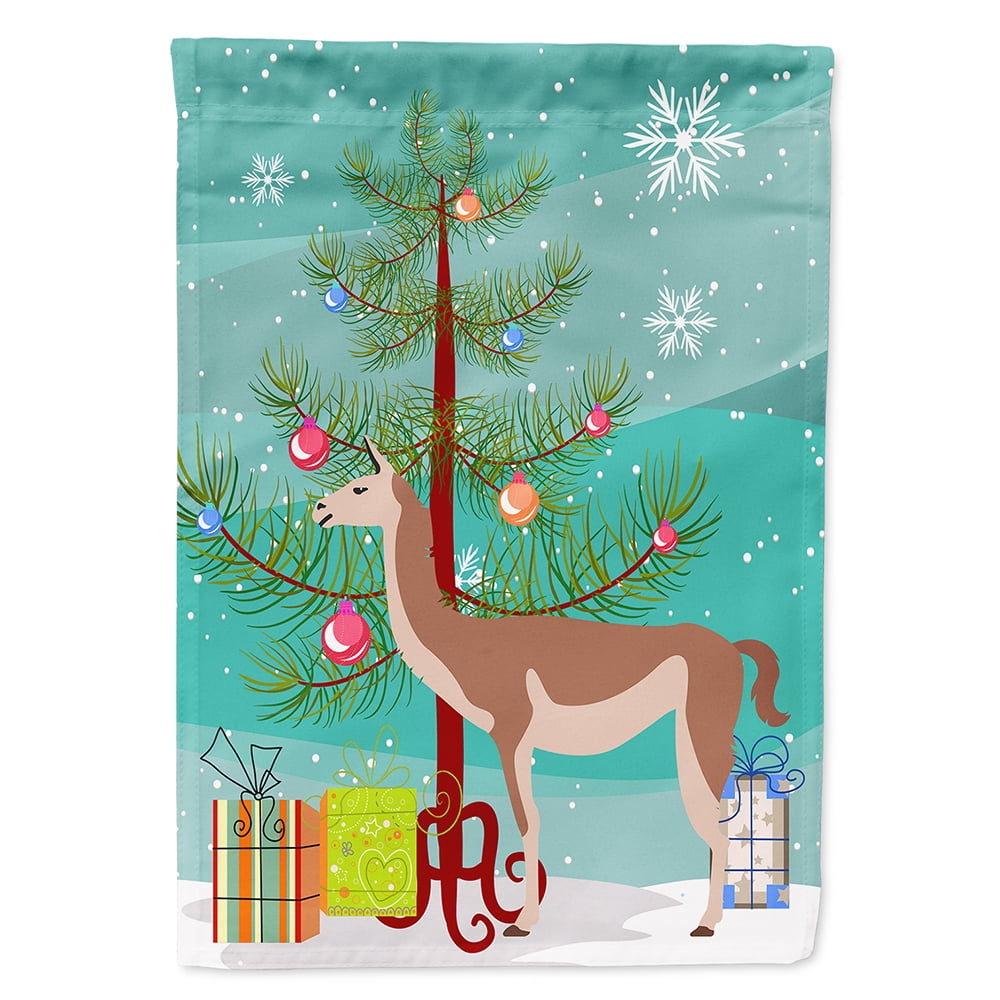 Guanaco Christmas Flag - Canvas House Size