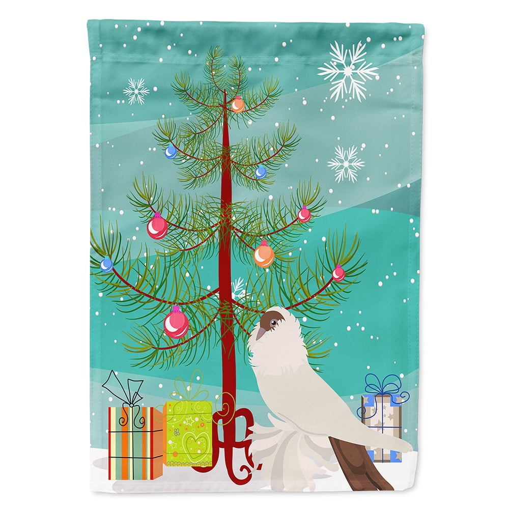 German Helmet Pigeon Christmas Flag - Canvas House Size